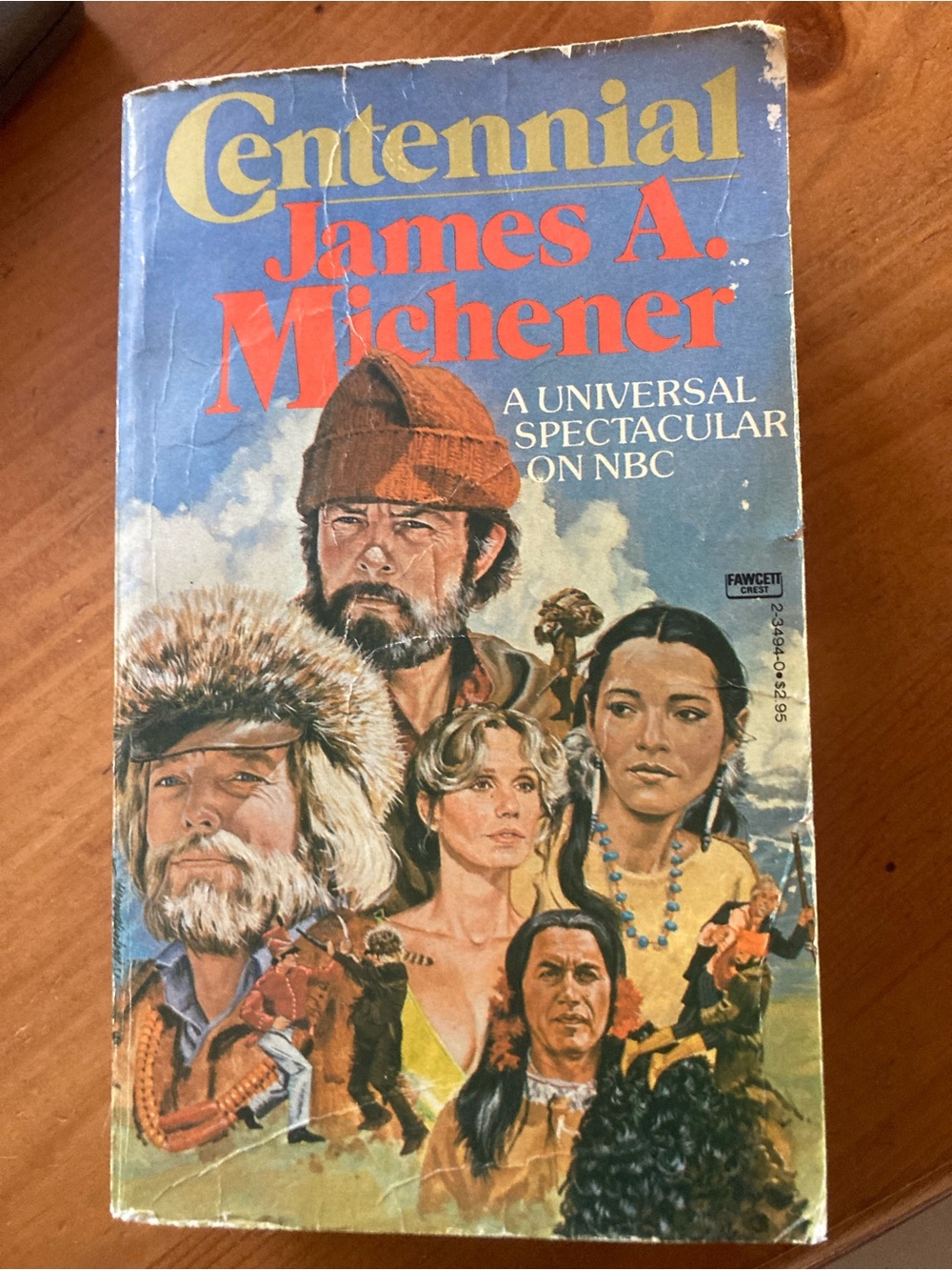 Centennial by James A. Michener - Illustrated Paperback, Blue/Orange Cover